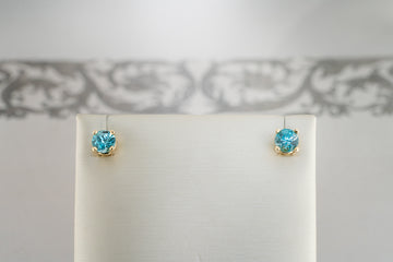 Blue Zircon Studs