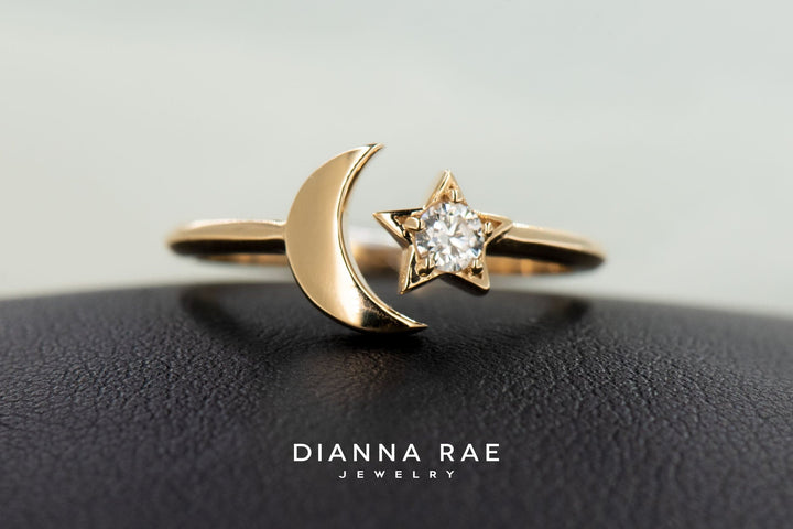 Moon and Star Ring | Space Jewelry – Diamonds In Space