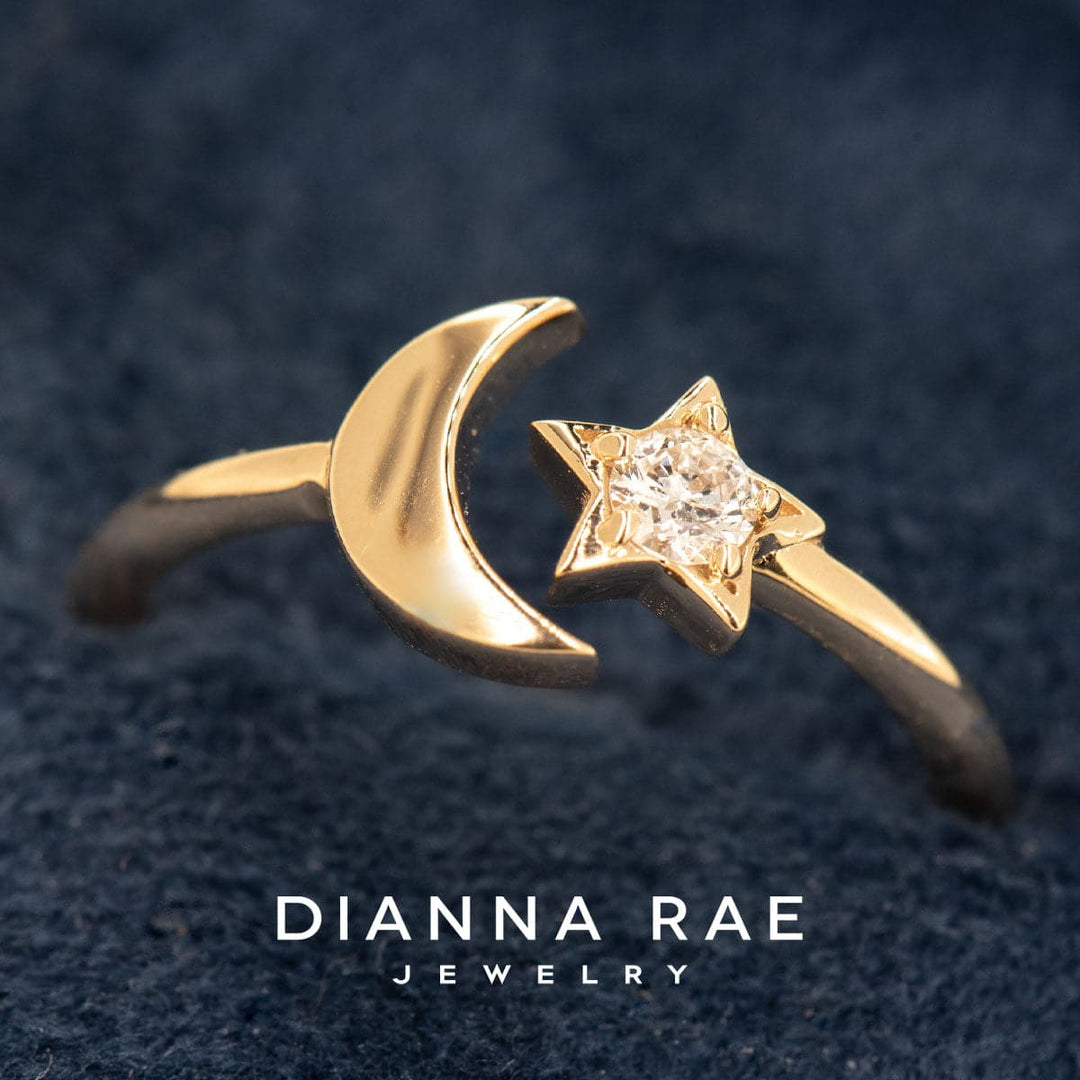 Moon and Star Ring | Space Jewelry – Diamonds In Space